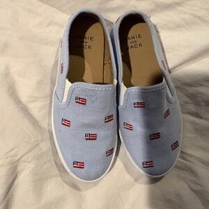 Janie and Jack Sky Blue Canvas Slip-Ons